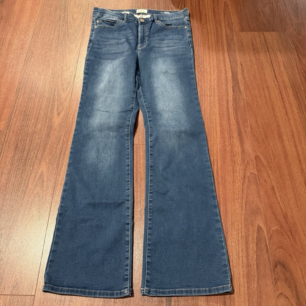 Nicole Miller Soho High Rise Bootcut Jeans Blue Denim Stretch Womens Size 12
